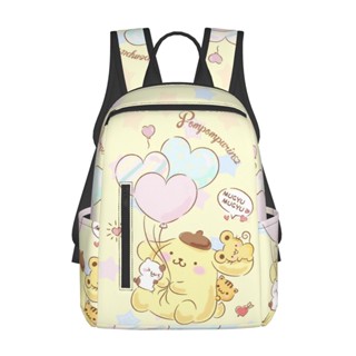 Sanrio PomPomPurin กระเป๋าเป้สะพายหลัง กระเป๋านักเรียน น้ําหนักเบา ความจุขนาดใหญ่ สําหรับเด็ก