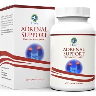 1 Body Adrenal Support 60 Capsule ผลิตภัณฑ์เสริมอาหารสนับสนุนต่อมหมวกไต จัดการคอร์ติซอล ลดอาการเหนื่อยล้า