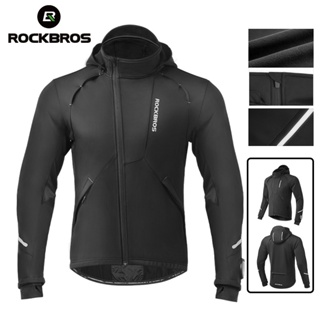 Rockbros เสื้อแจ็กเก็ตแขนยาว ผ้าฟลีซ ให้ความอบอุ่น กันลม ให้ความอบอุ่น แฟชั่นฤดูหนาว สําหรับขี่จักรยาน