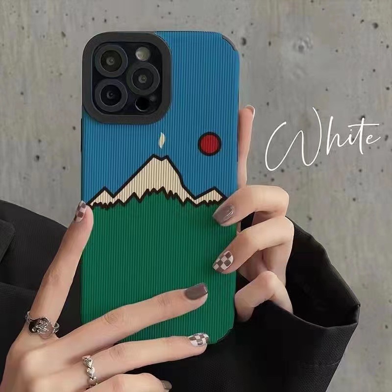 เคสโทรศัพท์มือถือแบบนิ่ม กันกระแทก ลายภูเขาหิมะ พระอาทิตย์ขึ้น สําหรับ iphone 14 pro max 13 11 12 pro max 7 8plus X XR XSMAX