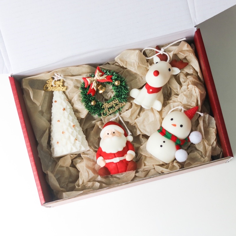 ของขวัญคริสต์มาส เทียนหอมซานต้าคลอส สโนว์แมน เรนเดียร์ และต้นคริสต์มาส (Santa Claus Candle)