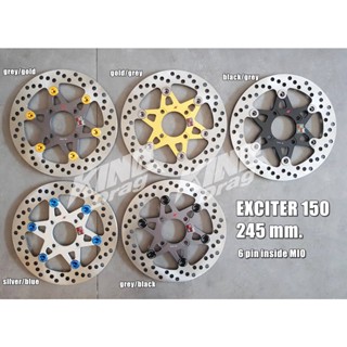 จานดิสก์ EXCITER 150 245 mm.(6 หมุดใน MIO) KINGDrag ของแท้!!