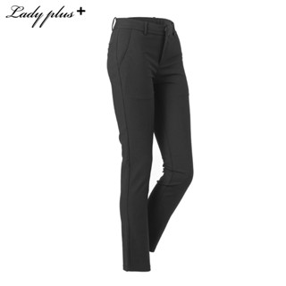 Lady Plus กางเกงขายาว | Long Pants 7047PL กางเกงทำงาน กางเกงทรงสลิม สีดำ