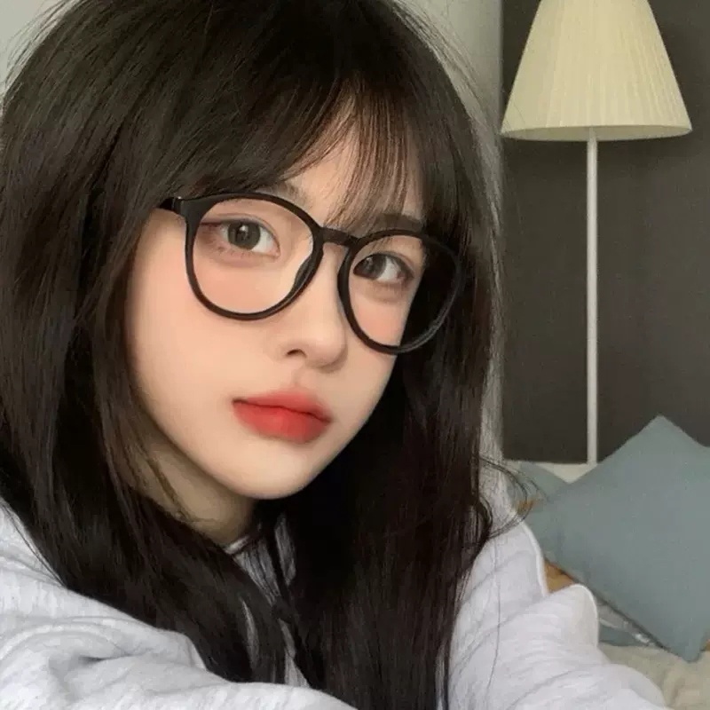 Roselife ย้อนยุคแสงสีฟ้า Unisex ปิดกั้นกรอบกลมสีดําแว่นตาเลนส์ใสแว่นตาสําหรับผู้หญิงสาวแว่นตาใส