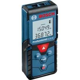 BOSCH เครื่องวัดระยะเลเซอร์ Bosch GLM40 (40 เมตร) ของแท้ 100% ระบบป้องกันการกระเด็นและฝุ่น IP54 วัดระยะ