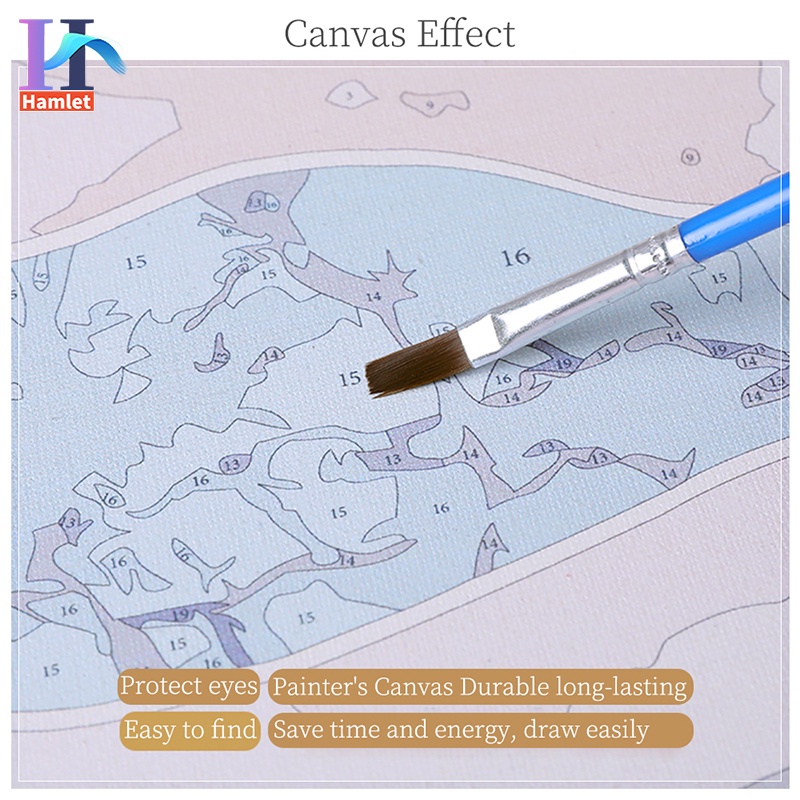 Hamlet【40*50 ซม.】ระบายสีตามตัวเลข ภาพวาดคริสต์มาส frameless วาดด้วยมือ DIY สีตามหมายเลข บ้าน ศิลปะ การตกแต่งผนัง ผู้ใหญ่ การบีบอัด การผ่อนคลาย ของขวัญที่ไม่ซ้ำ สีอะครีลิค - รูปที่ 4