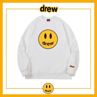 Drew House เสื้อยืด คอกลม ผ้าฝ้าย ทรงหลวม ลาย Justin Bieber สไตล์ยุโรปและสหรัฐอเมริกา สําหรับคู่รัก