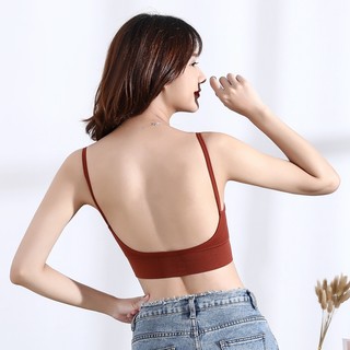 Áo lót 2 dây mùa hè hở lưng có sẵn mút đệm - Chất cotton thấm hút mồ hôi HL BOUTIQUE B367