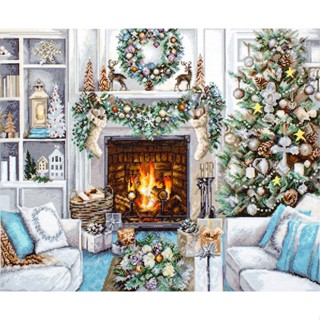 LU-B2394 Christmas Interior ชุดปักครอสติชลิขสิทธิ์แท้ ครอสติชไม่พิมพ์ลาย แบรนด์ Luca-S