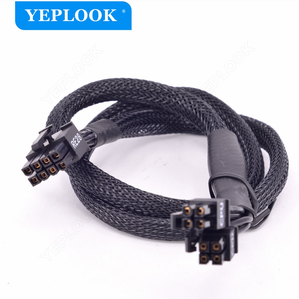 CPU 8Pin ถึง 8Pin 4+4Pin Modular Power Supply Cable Sleeved 18AWG 60 ซม.สําหรับ Seasonic PSU Modular