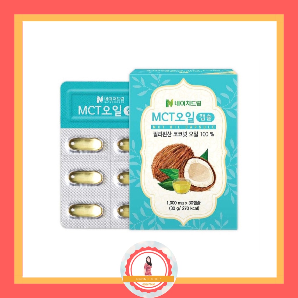 Nature Dream MCT Oil Capsule 1000mg  น้ำมันมะพร้าวสกัดเย็น