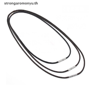 Strongaromonyu สร้อยคอโช้คเกอร์ สเตนเลส สีดํา เครื่องประดับ TH