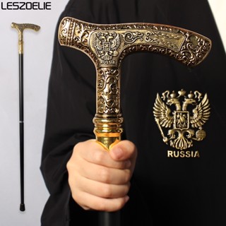 For RUSSIA Gold Black Walking Stick Men Luxury Pattern Party Walking Canes Women Fashion Elegant Walking Stick Decorativ