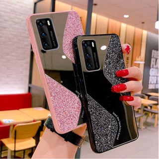 เคสกระจกกลิตเตอร์สุดหรู สำหรับ for Xiaomi Redmi 9C 9A Note8 9S Note9 Pro Max Mi Note10 Mi 9 Pro 10 Lite แต่งหน้าปกหลัง