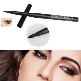 อายไลน์เนอร์ดินสอหมุนเนื้อเจลกึ่งครีมกันน้ำ Super Black Eyeliner Pencil With Vitamin A&amp;E Waterproof