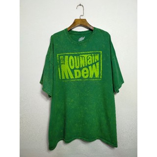 เสื้อยืด มือสอง ลายแบรนด์ Mountain dew อก 48 ยาว 29