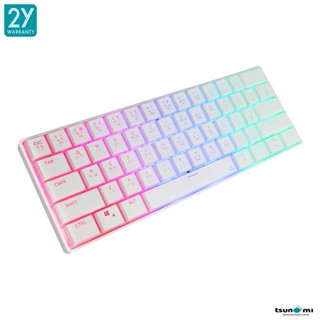 TSUNAMI GK-61 RGB GK61 61 Key USB Wired LED Backlit Axis Gaming Mechanical Keyboard For Desktop