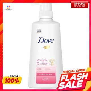 โดฟ ครีมนวดผม สูตรสเตรท แอนด์ ซิลกี้ 425 มล.Dove Hair Conditioner Straight and Silky Formula 425 ml.