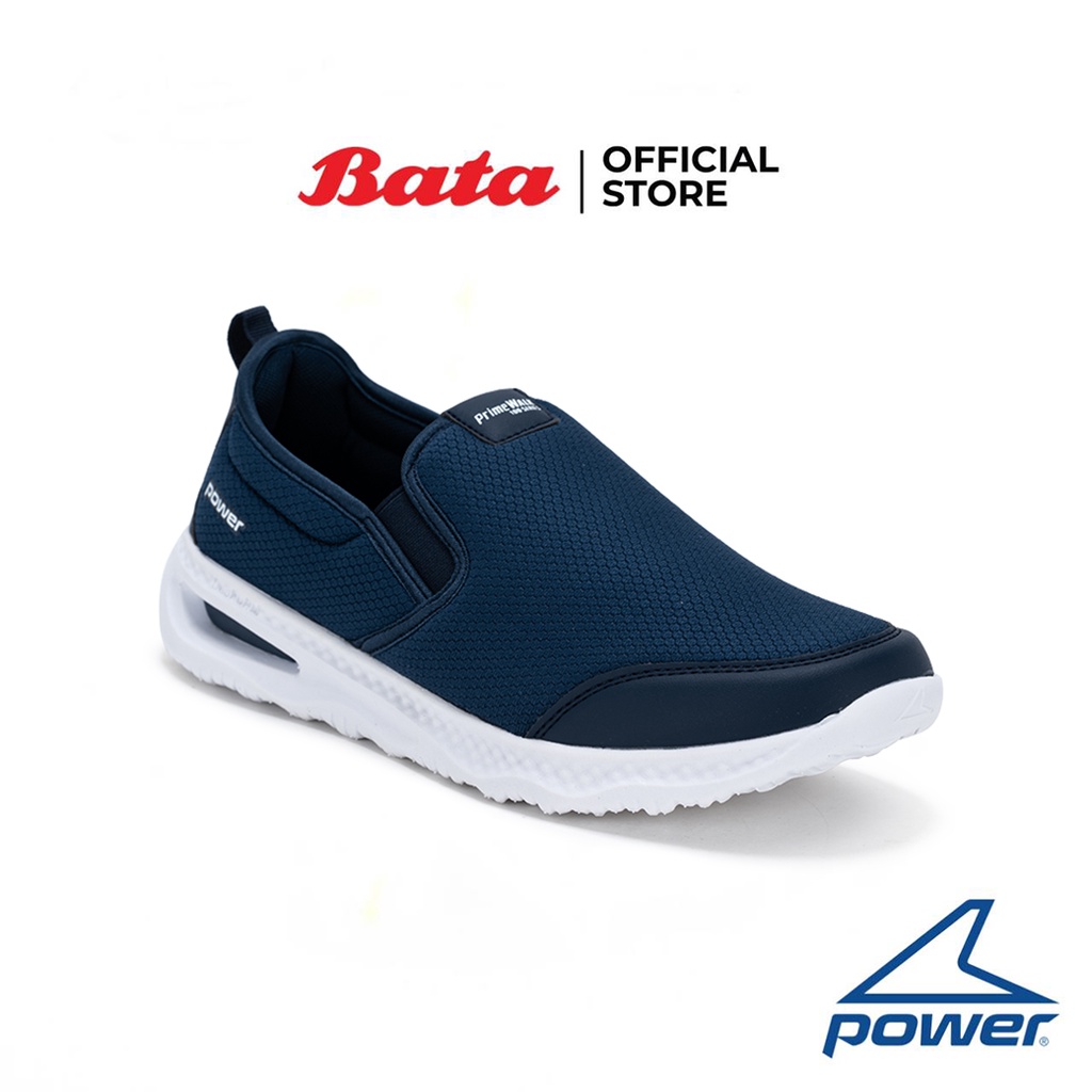 Bata บาจา ยี่ห้อ Power รองเท้าผ้าใบสลิปออน ออกกำลังกาย เดิน วิ่ง รองรับน้ำหนักเท้า สำหรับผู้ชาย รุ่น