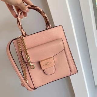 พร้อมส่ง แท้ 🇺🇸💯% New Coach MINI PEPPER CROSSBODY (COACH C6779) GOLD/SHELL PINK