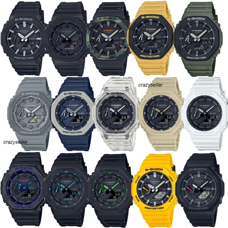 เหมาะสําหรับ G-SHOCK GA-2100-1A2 นาฬิกาสปอร์ตน่ารัก Spliced นาฬิกาแฟชั่น GA-2100VB-1A นาฬิกาสปอร์ตเร