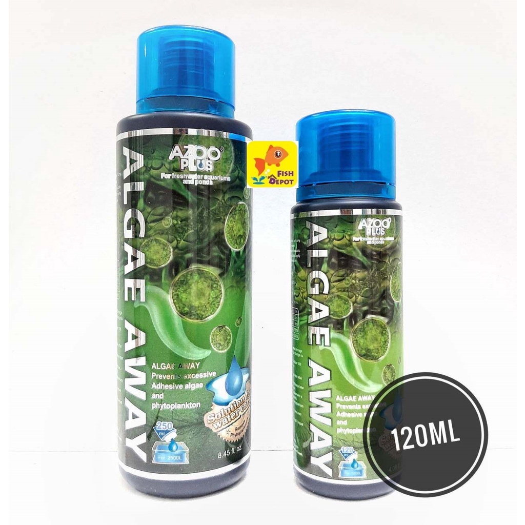 AZOO Plus Alga AQUARIUM AQUASCAPE Remover AZOO ALGAE AWAY AZOO PLUS กําจัดสาหร่าย 120ML
