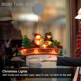 More Than Home โคมไฟ Led แบบถ้วยดูด สําหรับแขวนตกแต่งหน้าต่าง ร้านค้า คริสต์มาส