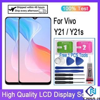 อะไหล่หน้าจอสัมผัสดิจิทัล LCD แบบเปลี่ยน สําหรับ Vivo Y21 V2111 Vivo Y21s V2110