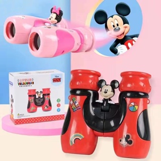 ของเล่นกล้องโทรทรรศน์ กล้องส่องทางไกล แบบพกพา ลาย Mickey Minnie เหมาะกับวิทยาศาสตร์กลางแจ้ง สําหรับเด็กผู้ชาย และเด็กผู้หญิง