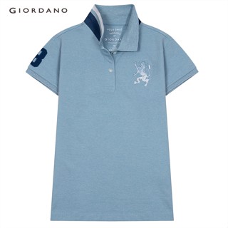 GIORDANO เสื้อโปโลผู้หญิง ปักสิงโต Womens 3D Lion Polo 05311222