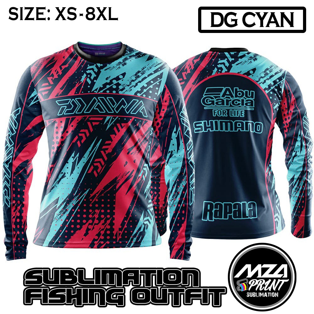 SHIMANO เสื้อกีฬาแขนสั้น ลายทีม Baju Pancing DAIWA สําหรับตกปลา | เสื้อผ้า ป้องกันรังสียูวี สําหรับตกปลา | ขนาด XS - 8XL | ชิมาโน่