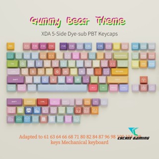 ปุ่มกดคีย์บอร์ด PBT XDA SA 5 ด้าน หลากสี g80 g66 96 RK9