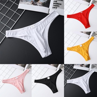 【STYLEF】Mens Cotton Briefs T-Back Thong Underwear Low-Rise Bikini G-String/Underpants【fashion-Clothes】