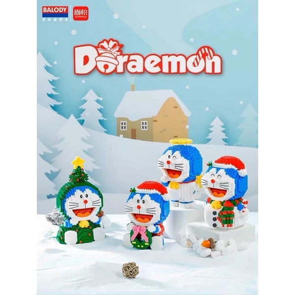 ตัวต่อนาโน เลโกนาโน โดราเอมอน Doraemon ชุดฉลองวันคริสมาสต์