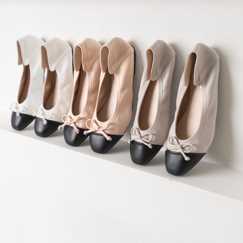Peucha Hideko two tone – soft flat shoes รองเท้าคัทชูนุ่ม ราคา ถูกที่สุด ดีลบีเคเค แกลเลอรีภาพที่ 7
