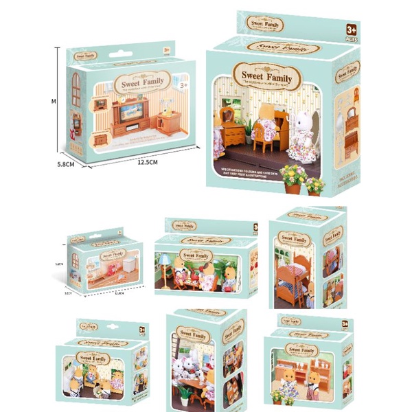 เฟอร์นิเจอร์บ้านตุ๊กตา อุปกรณ์ตกแต่ง บ้านหมี บ้านกระต่าย – โปรปัง