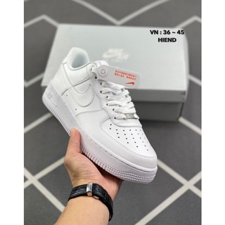 รองเท้า ผ้าใบใส่สบาย  Air Force 💝(36-45)💝สีขาวล้วน  พร้อมส่ง สินค้าพร้อมกล่อง และใบเสร็จใบเซอ