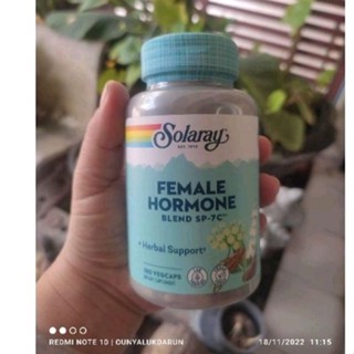 New lot พร้อม📫 ฮอร์โมนสำหรับผู้หญิง Solaray, Female Hormone Blend SP-7C, 100 &amp;180 VegCapsi mport from #USA