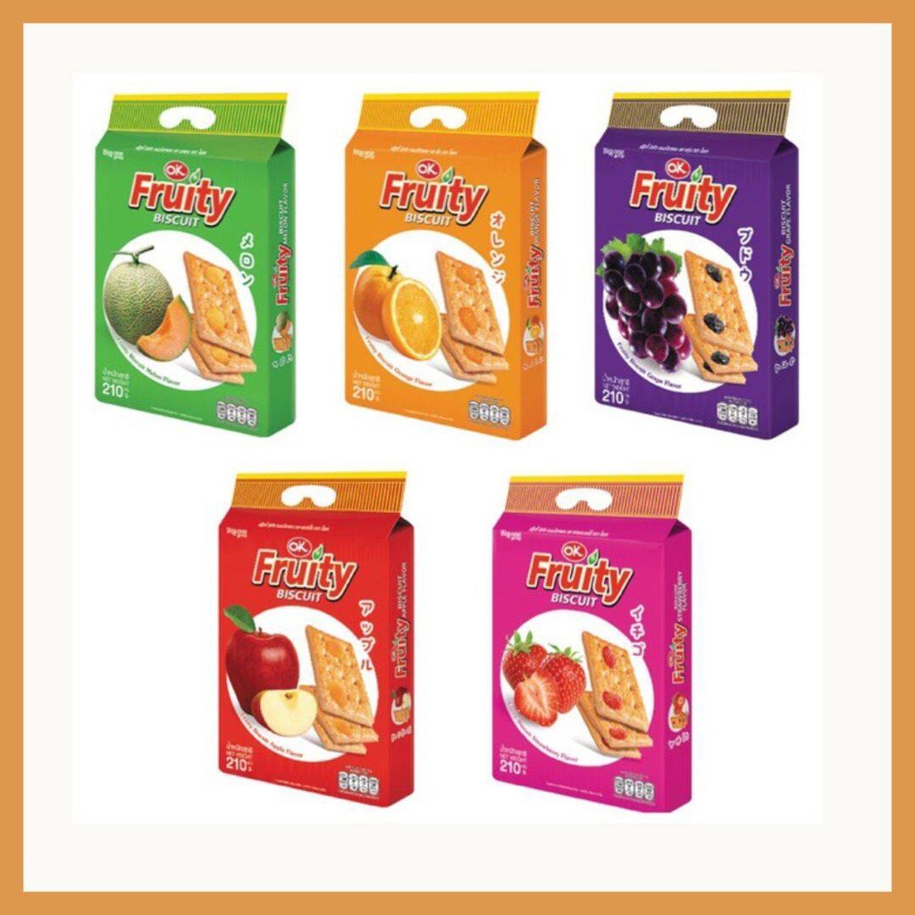 Ok Fruity Biscuit กรอบอร่อยกลิ่นผลไม้ 210g