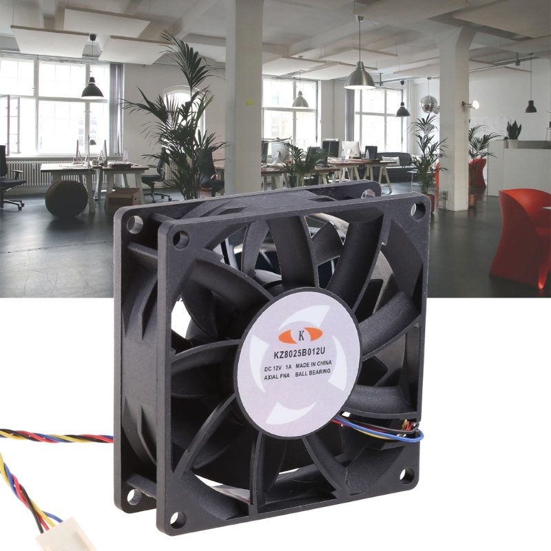 KIN KZ8025B012U 6500RPM PWM Cooler Fan 80x80mm หม้อน้ําแชสซีสําหรับคอมพิวเตอร์เดสก์ท็อป