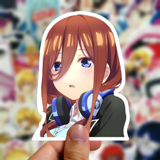 Miku nakano Die-Cut สติกเกอร์ 2 ชิ้น Gotoubun no hanayome เจ้าสาวผมเป็นแฝดห้า สติ๊กเกอร์อนิเมะ ญี่ปุ่น Sticker