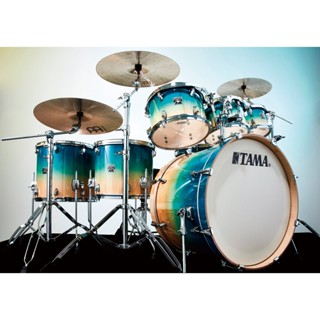 กลองชุด 7ใบ TAMA Superstar Classic Exotic CL72RSP พร้อมชุดขาตั้ง SM5W - สี Caribbean Lacebark Pine Fade