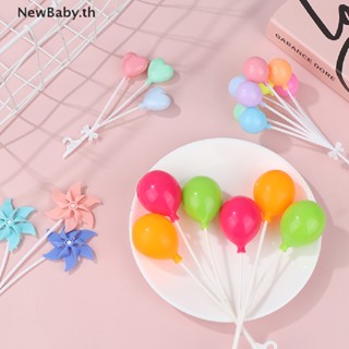 Newbaby โมเดลลูกโป่งกังหันลมจิ๋ว 1:6 หลากสี สําหรับตกแต่งบ้านตุ๊กตา สวน 1 ชุด