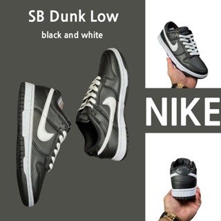 （ยิงจริง）Nike SB Dunk Low ดำและขาว ของแท้100%💯รองเท้าผ้าใบ รองเท้า รองเท้าวิ่ง รองเท้า nike-1-4