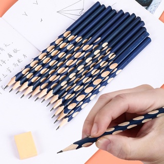 ดินสอไม้ ทรงสามเหลี่ยม ปลอดสารพิษ 2B แนวสร้างสรรค์ สําหรับเด็กนักเรียนอนุบาล วาดภาพ เขียนเครื่องเขียน 1 ชิ้น