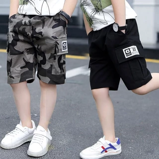 【จัดส่งจากประเทศไทย】🌼พร้อมส่ง🌼ใหม่ กางเกงขาสั้น ผ้าฝ้าย ลายพราง ระบายอากาศ สําหรับเด็กผู้ชาย 4 5 6 7 8 9 10 11 12ขวบ
