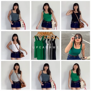 *มีส่งด่วน* upeachme(E8) Tomm Tank [อก-42] เสื้อกล้ามยาวเต็มตัวเข้ารูปพอดีตัว กล้ามสีพื้นยาวปกติ เสื้อแขนกุดยาวเต็มตัว