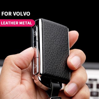 Metal leather Car Key Cover For Volvo XC40 XC60 S90 XC90 V90 T5 T6 T8 Polestar 2 Key Protect keychain Car Key Case Car K