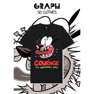 (190ทุกตัว)เสื้อยืด Courage หมาน้อยผู้กล้าหาญ พร้อมส่ง