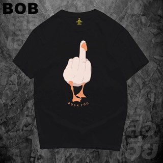 BOB (พร้อมส่ง) เสื้อ DUCK YOU ผ้าCotton 100% มีสองสี ส่งไววันต่อวันจ้า unisex tshirt SMLXL2XL3XL unisex #polo